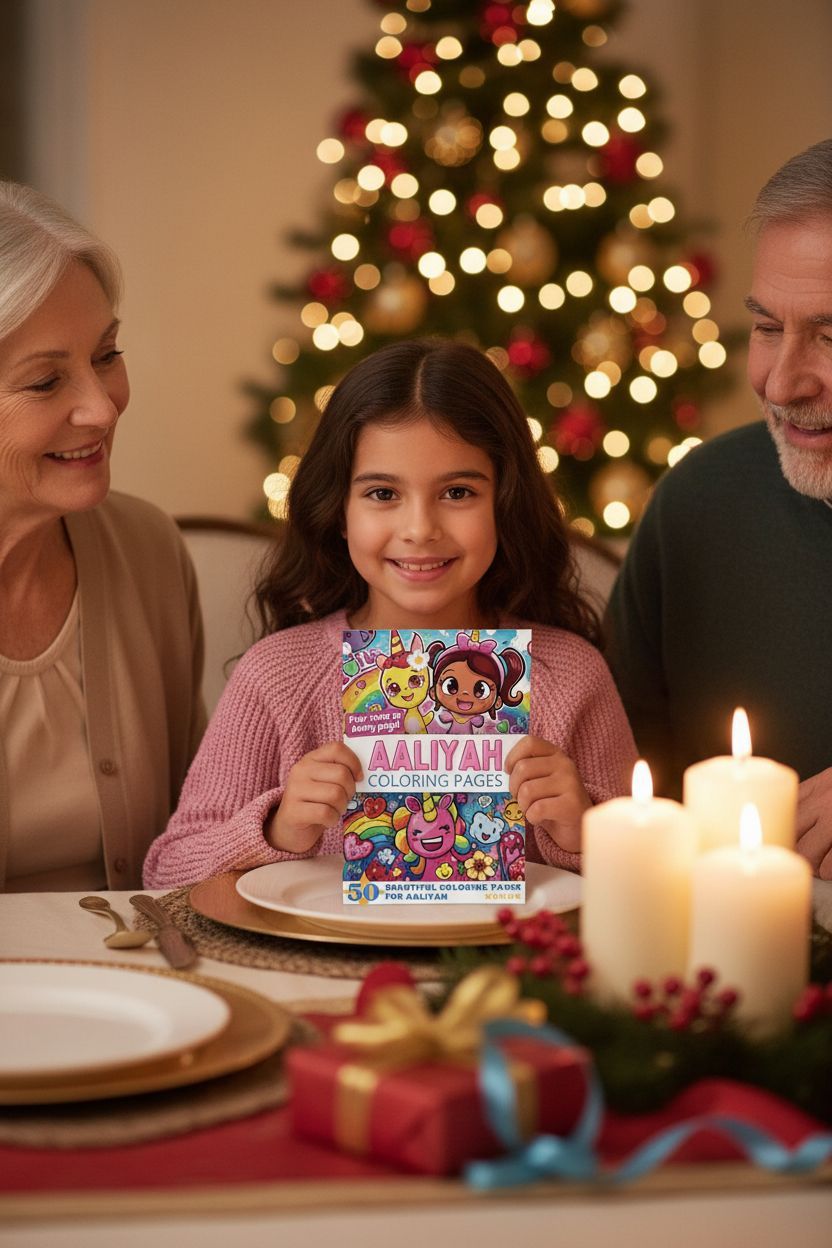 Aaliyah Christmas coloring pages gift