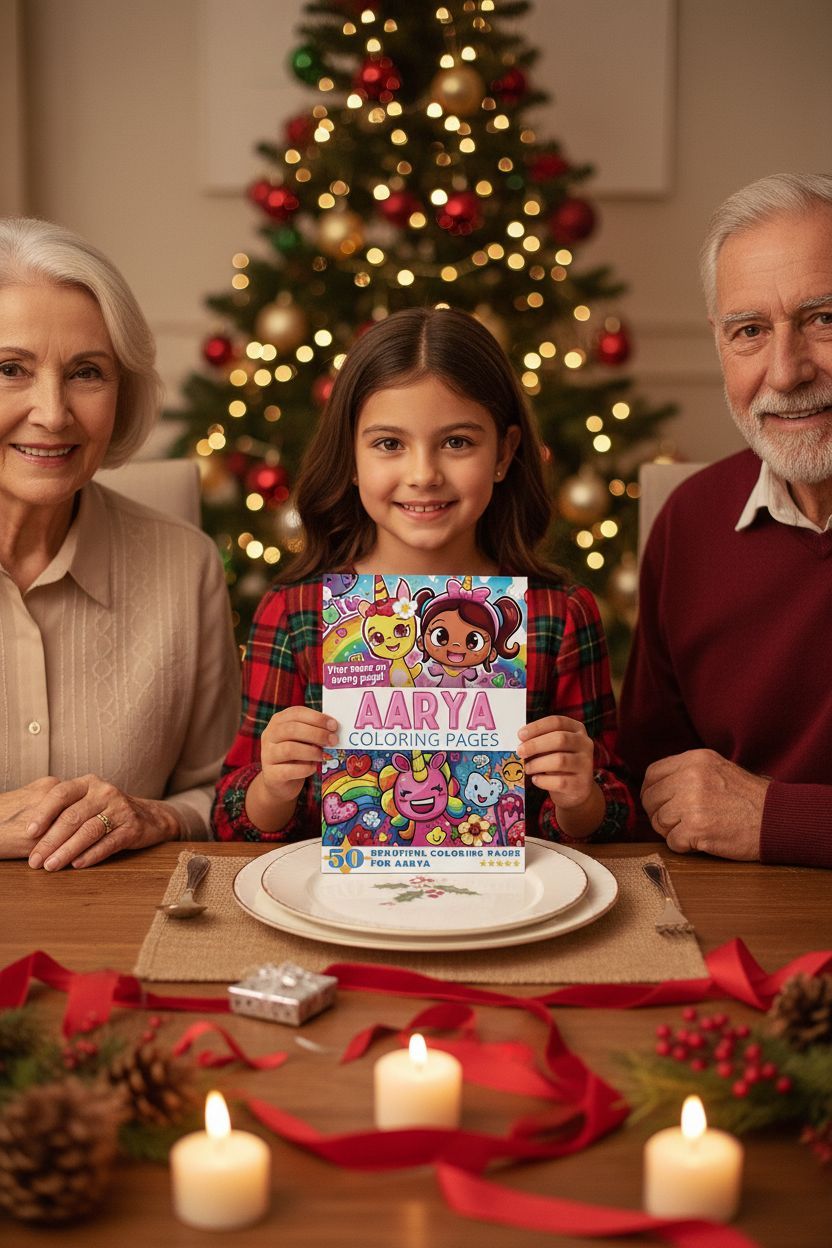 Aarya Christmas coloring pages gift