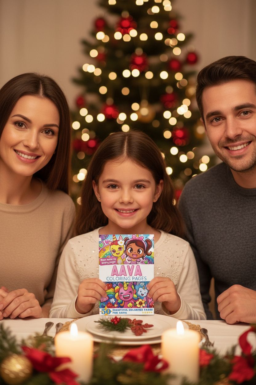 Aava Christmas coloring pages gift