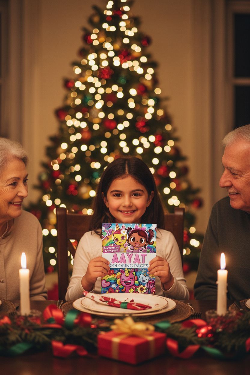 Aayat Christmas coloring pages gift