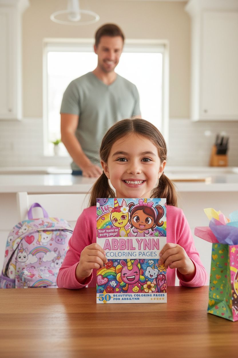 Abbilynn coloring book in use