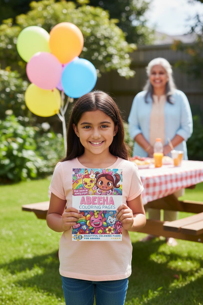Abeeha coloring book in use
