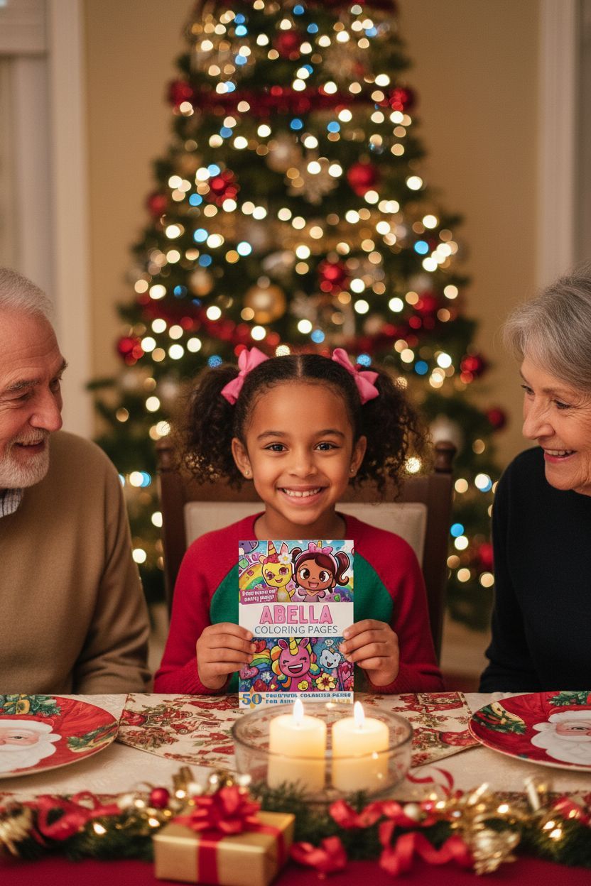 Abella Christmas coloring pages gift