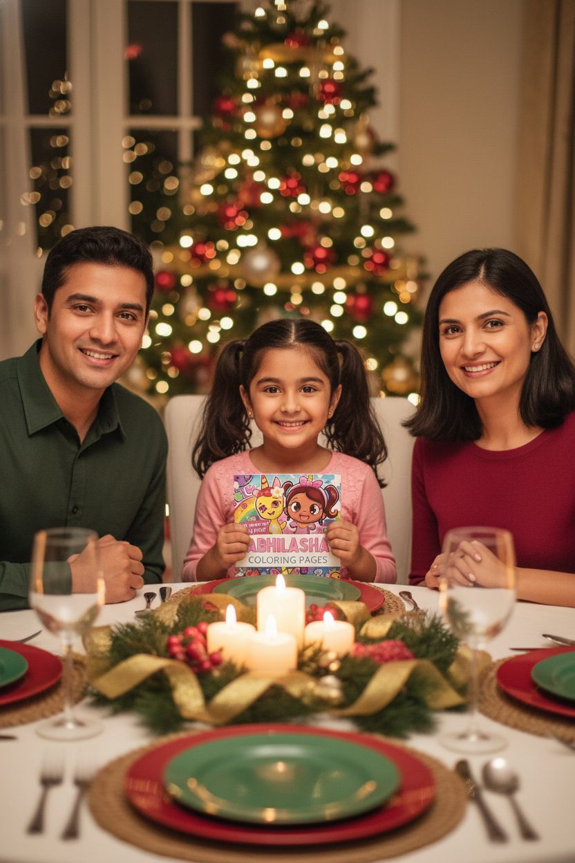 Abhilasha Christmas coloring pages gift