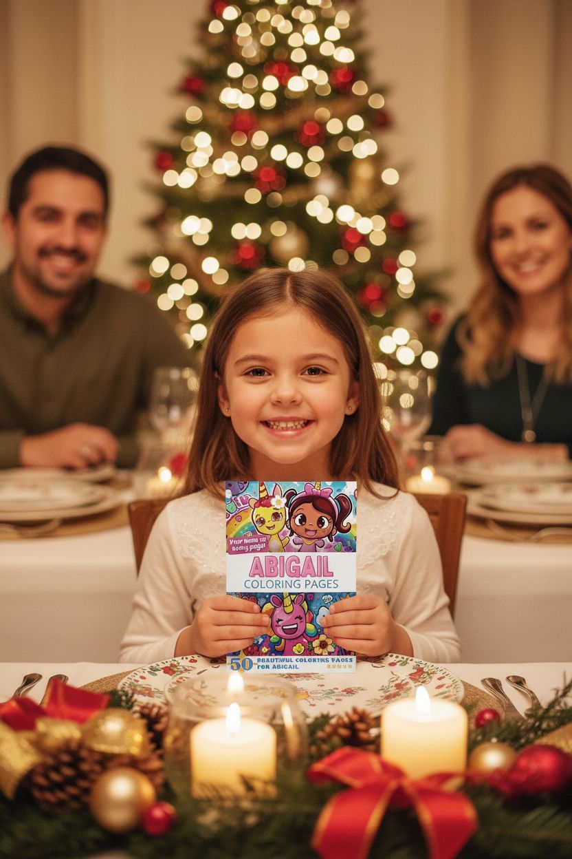 Abigail Christmas coloring pages gift