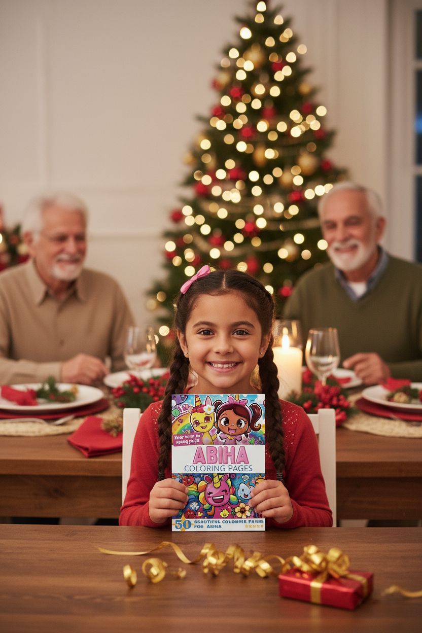 Abiha Christmas coloring pages gift