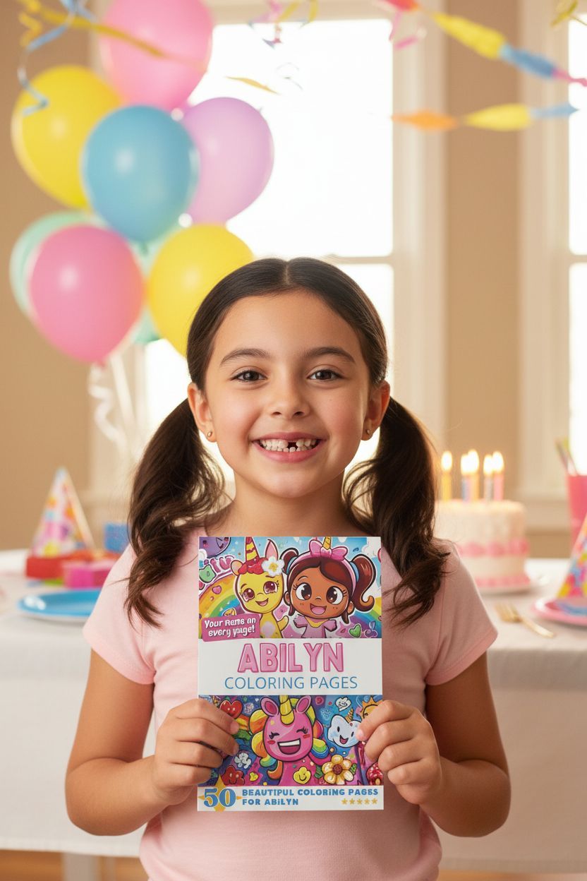 Abilyn coloring book in use