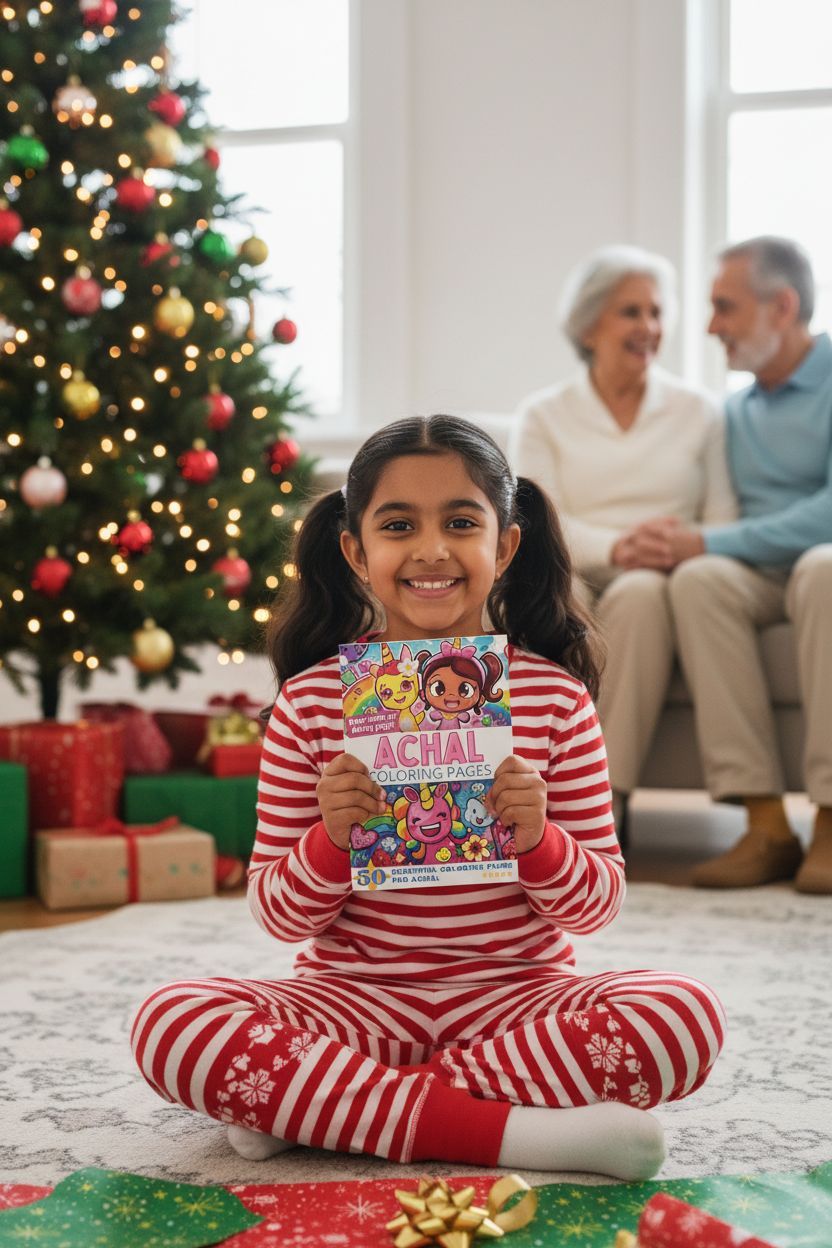 Achal Christmas coloring pages gift