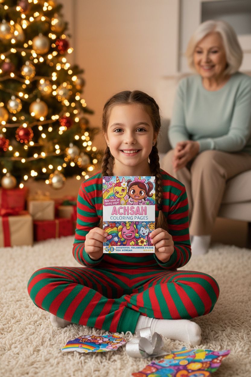 Achsah Christmas coloring pages gift