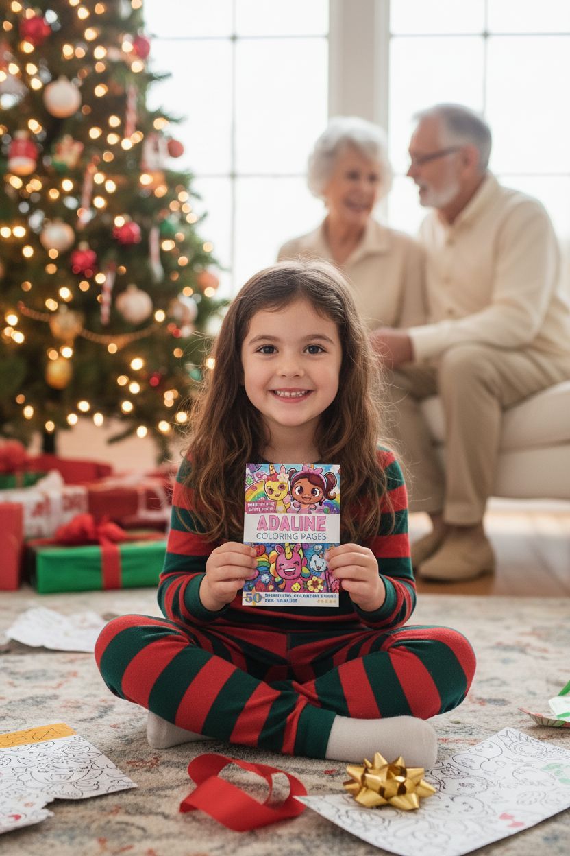 Adaline Christmas coloring pages gift