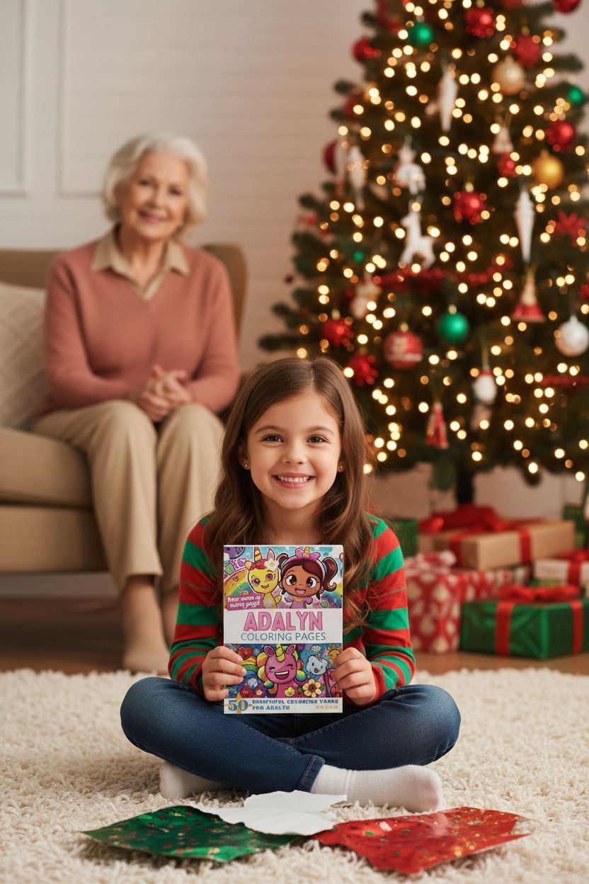 Adalyn Christmas coloring pages gift