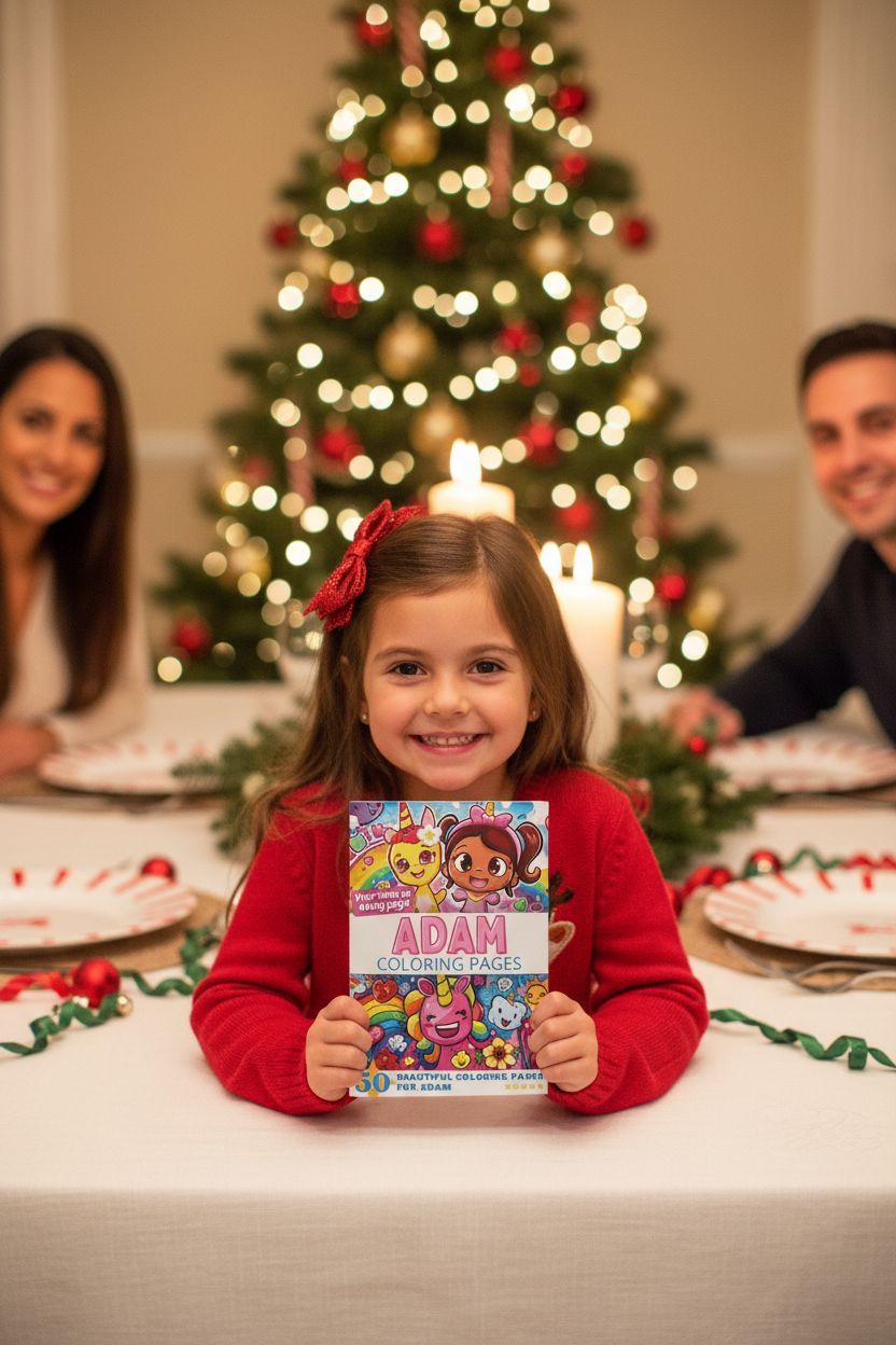 Adam Christmas coloring pages gift