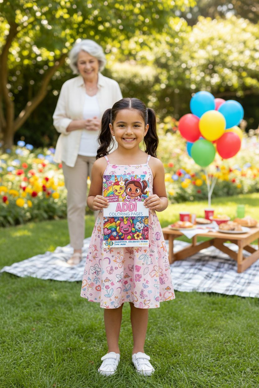 Addi coloring book in use