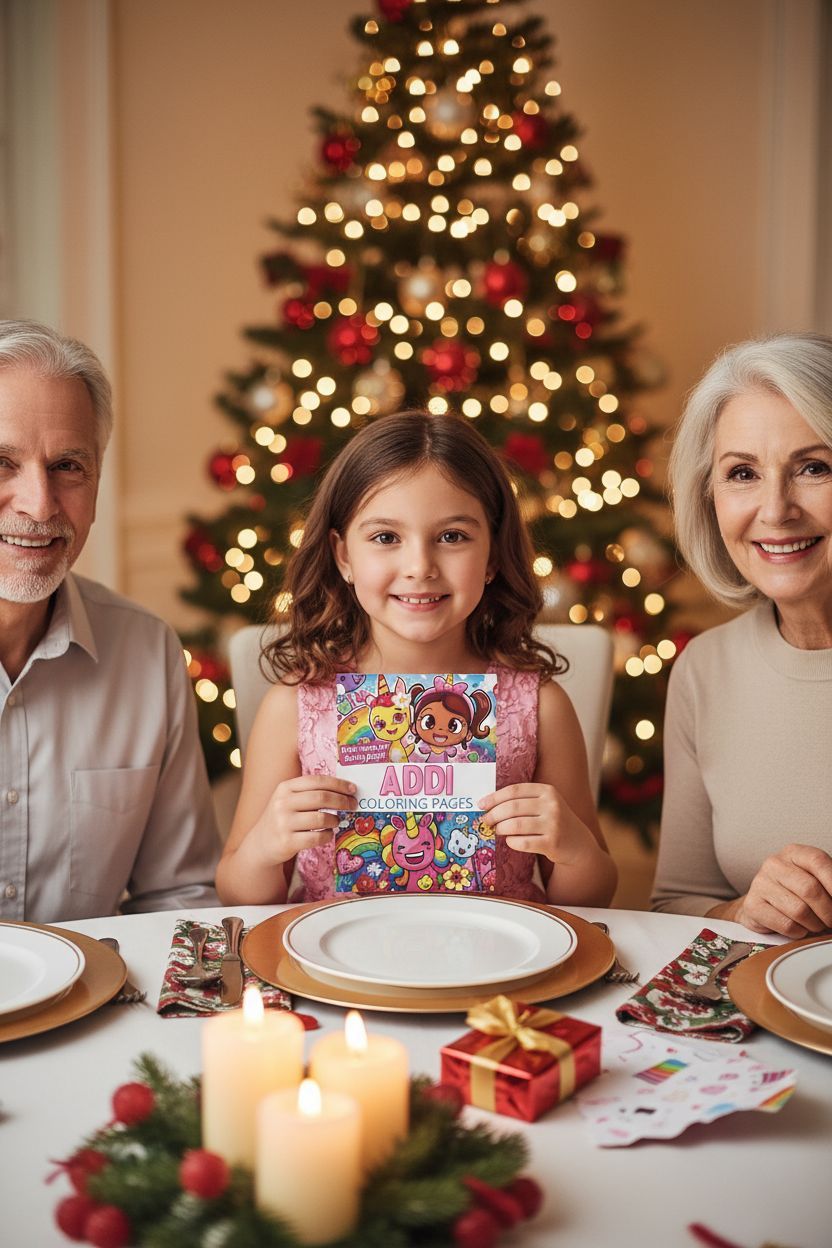 Addi Christmas coloring pages gift