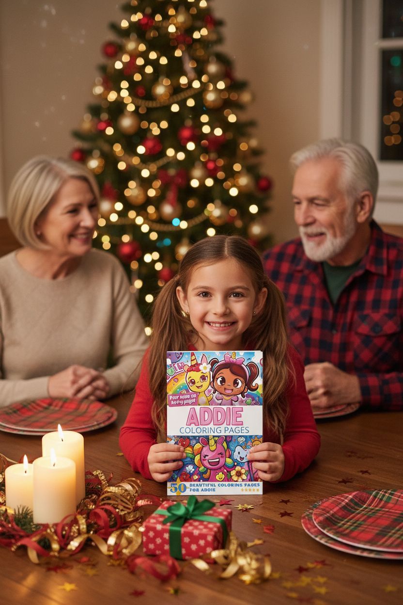 Addie Christmas coloring pages gift