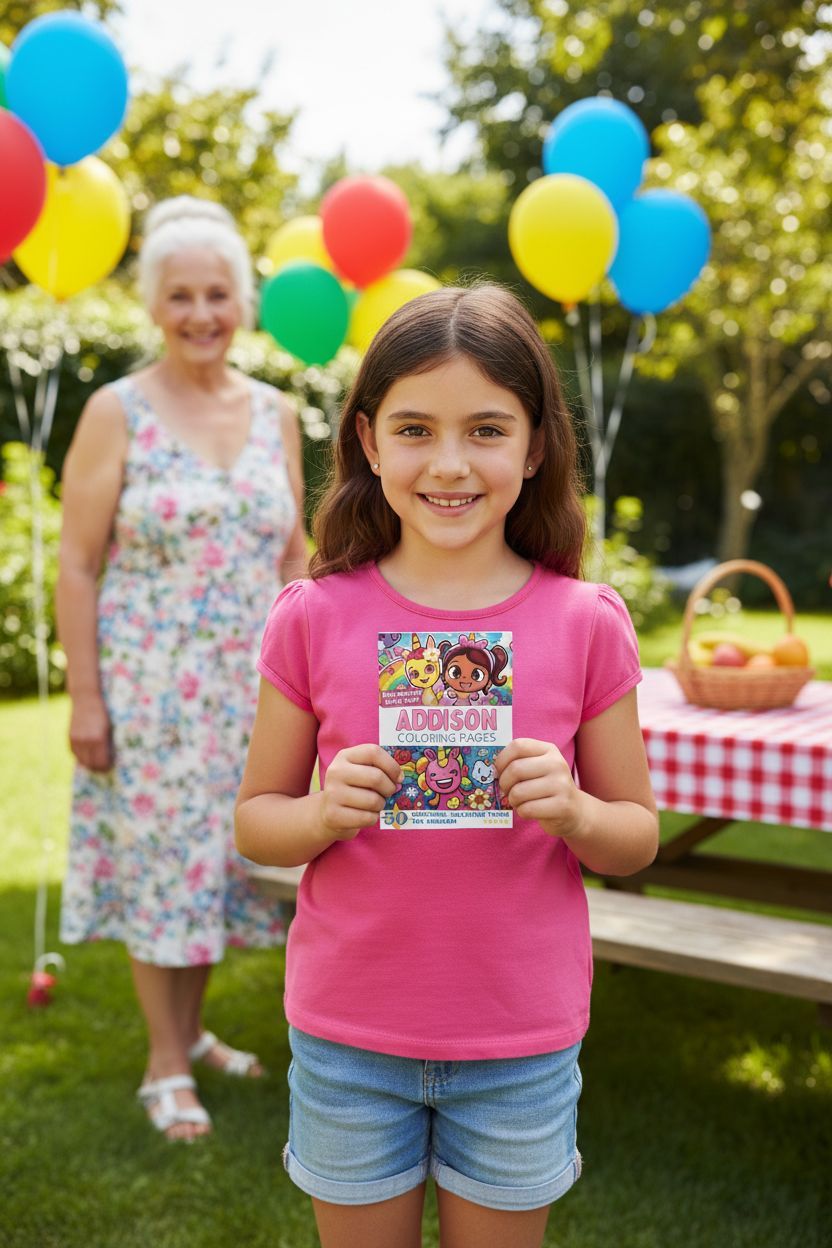 Addison coloring book in use