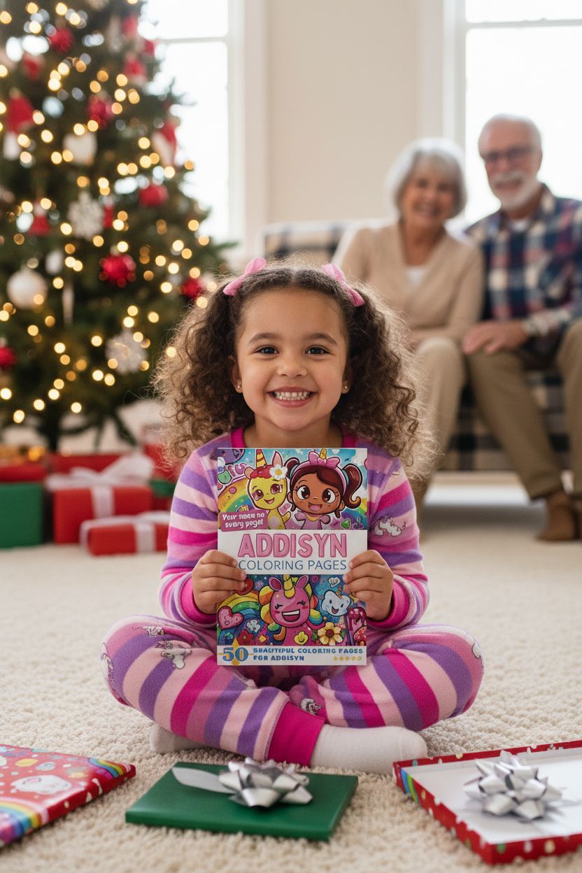 Addisyn Christmas coloring pages gift