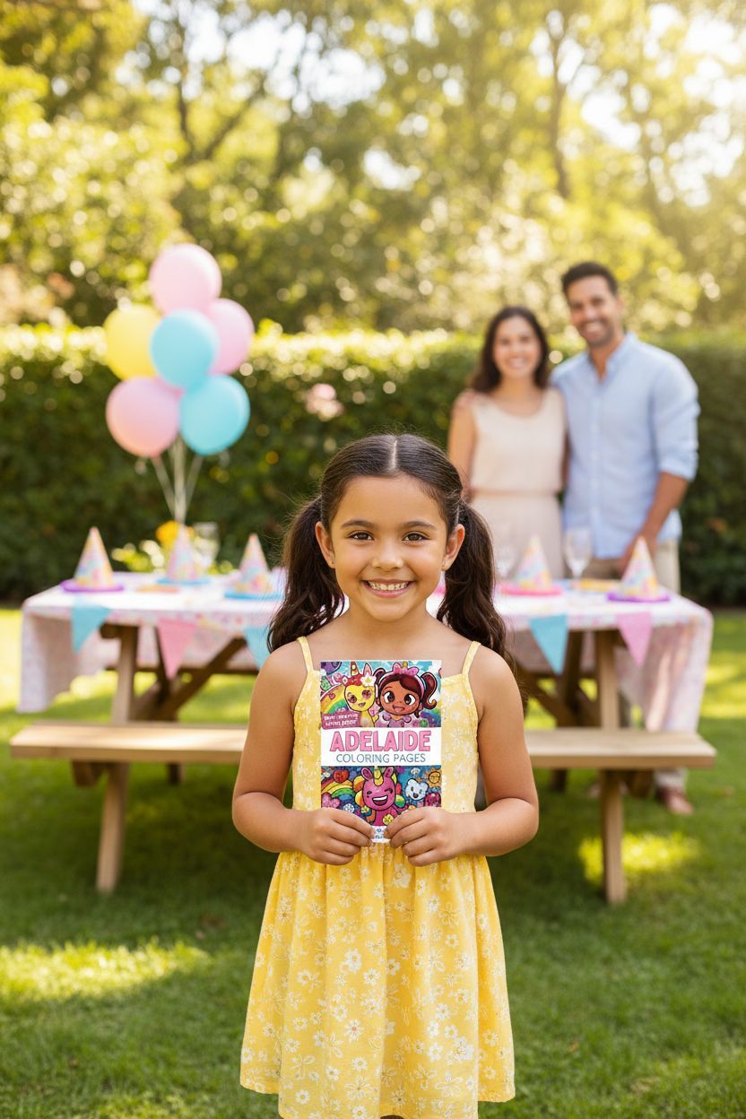 Adelaide coloring book in use