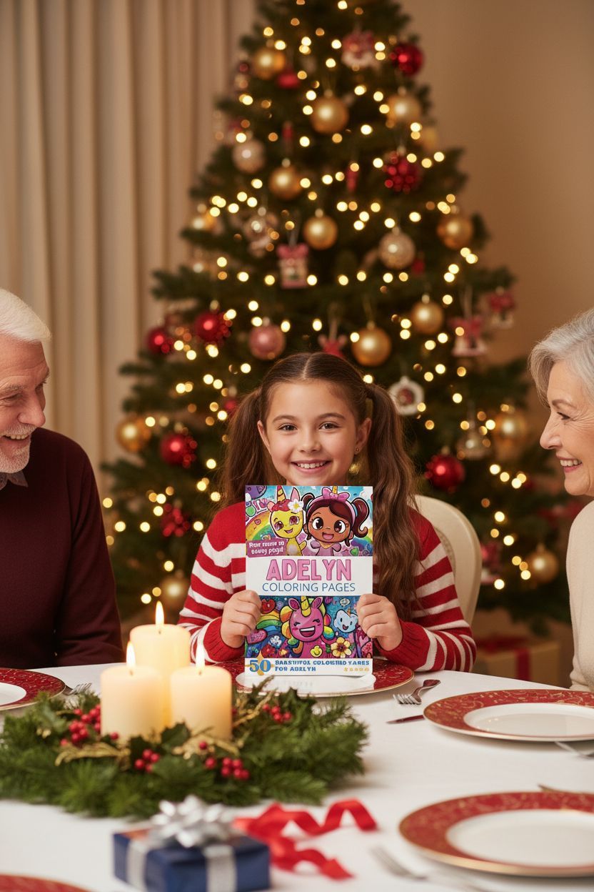 Adelyn Christmas coloring pages gift