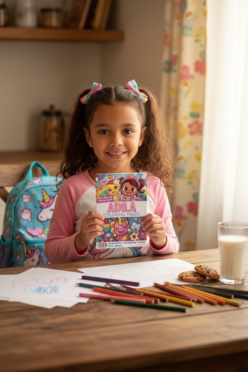 Adila personal coloring pages