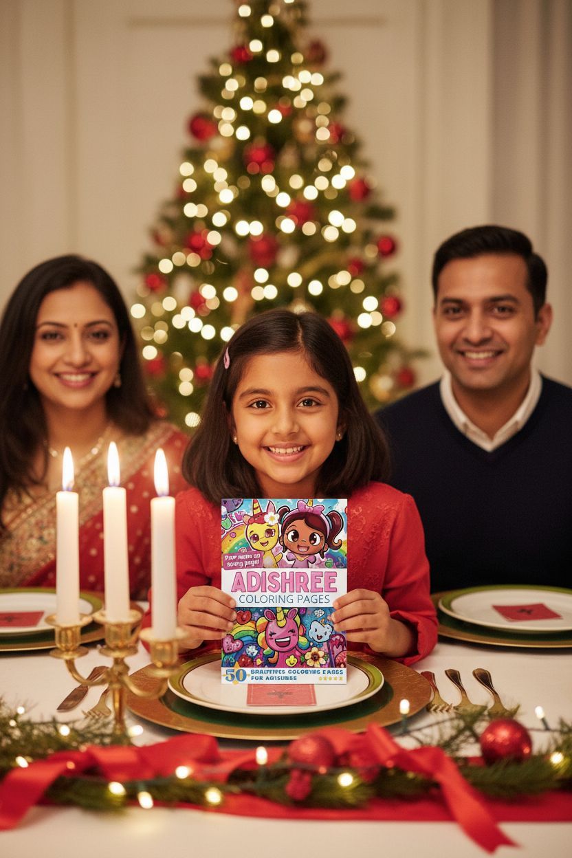 Adishree Christmas coloring pages gift