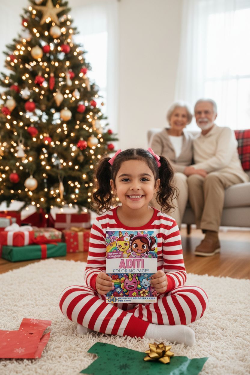 Aditi Christmas coloring pages gift