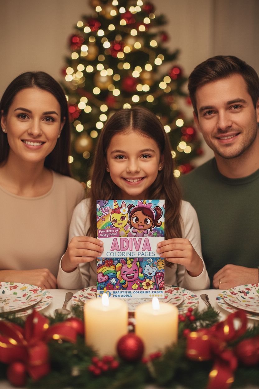 Adiva Christmas coloring pages gift