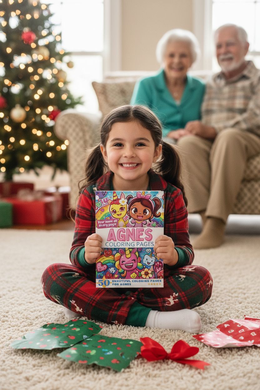 Agnes Christmas coloring pages gift