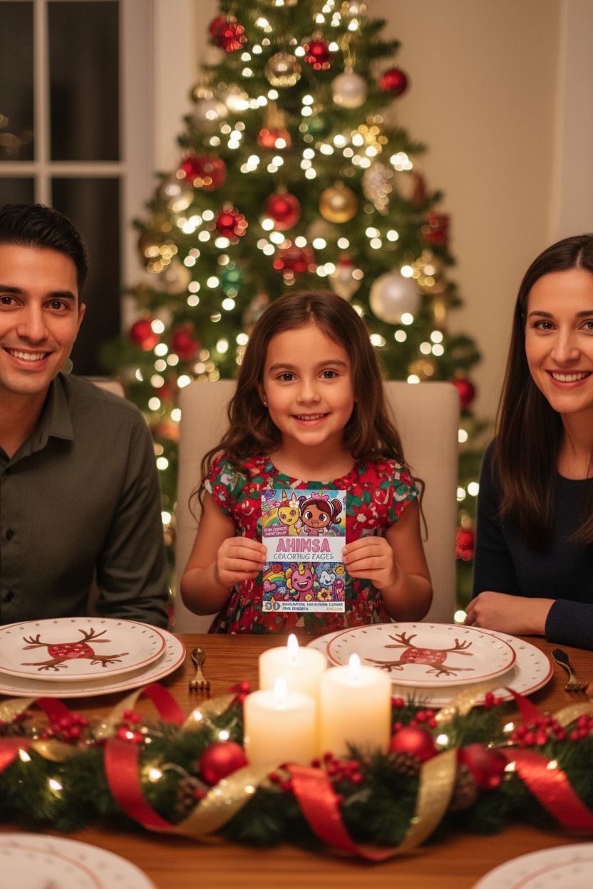 Ahimsa Christmas coloring pages gift