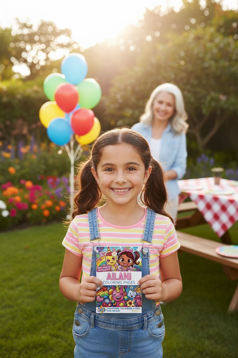 Ailani coloring book in use