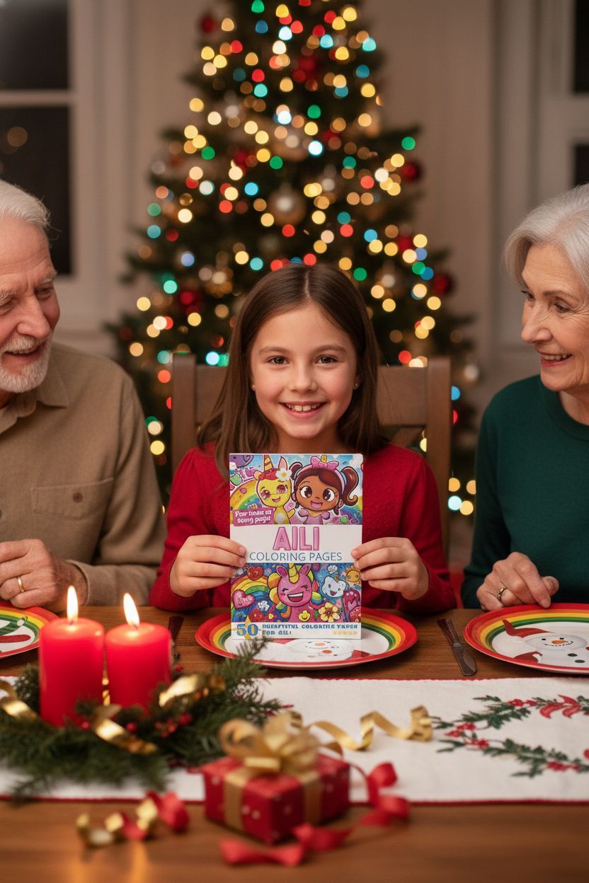Aili Christmas coloring pages gift