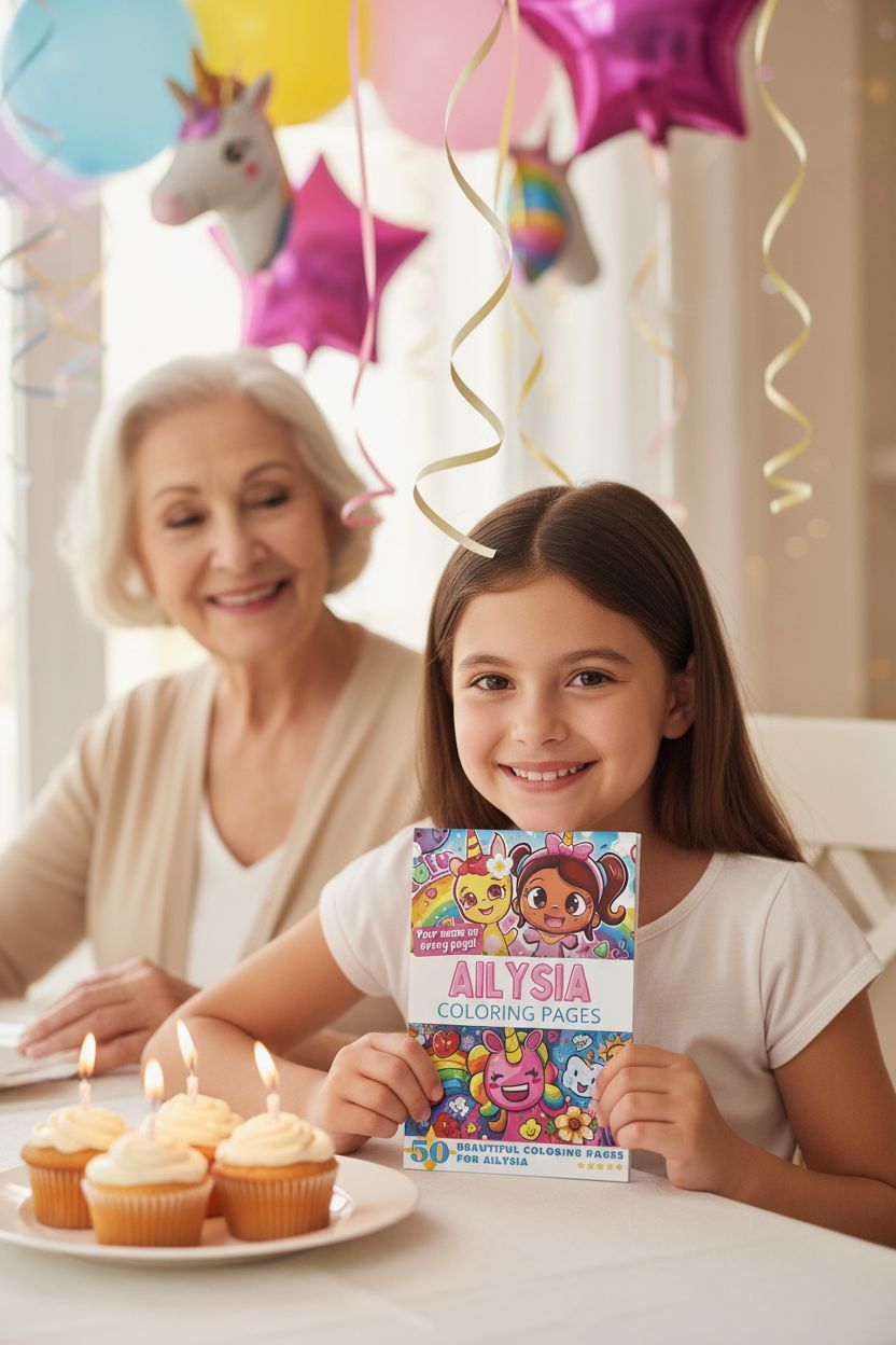 Ailysia coloring book in use