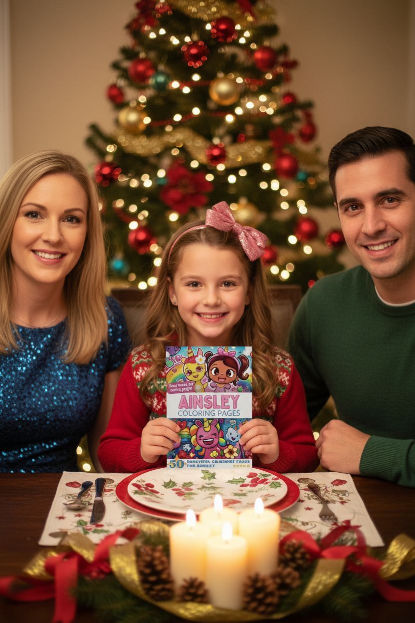 Ainsley Christmas coloring pages gift