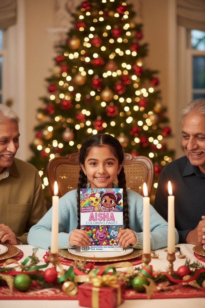 Aisha Christmas coloring pages gift