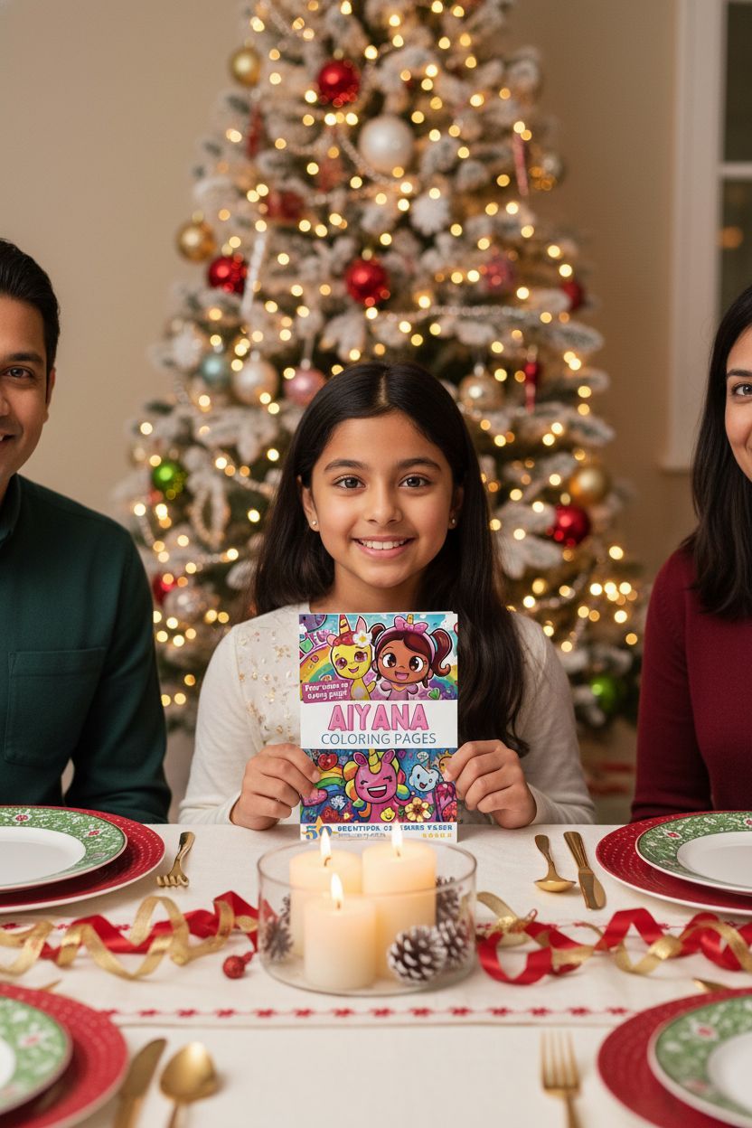 Aiyana Christmas coloring pages gift
