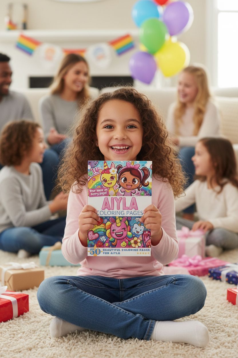 Aiyla coloring book in use