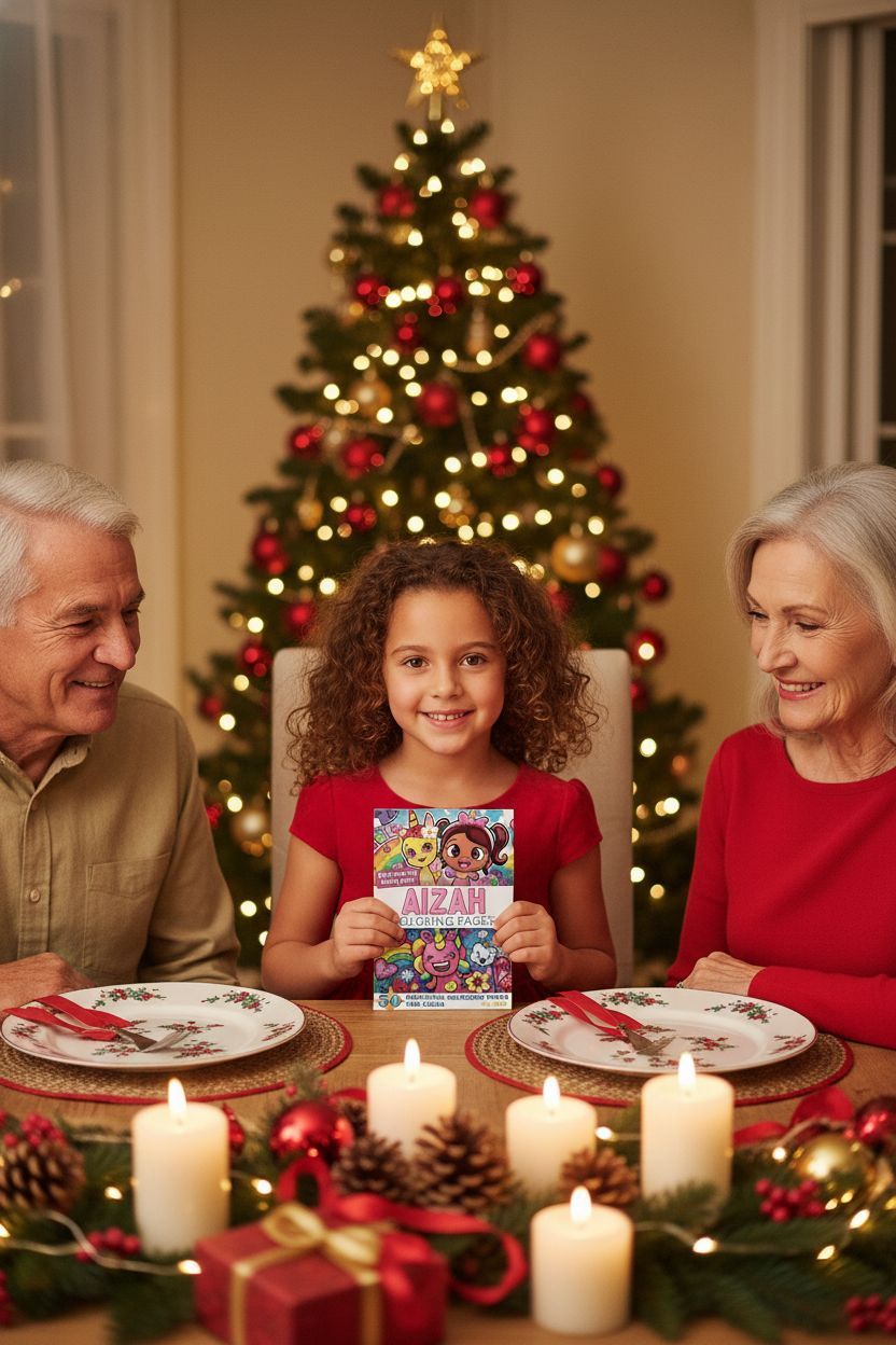 Aizah Christmas coloring pages gift