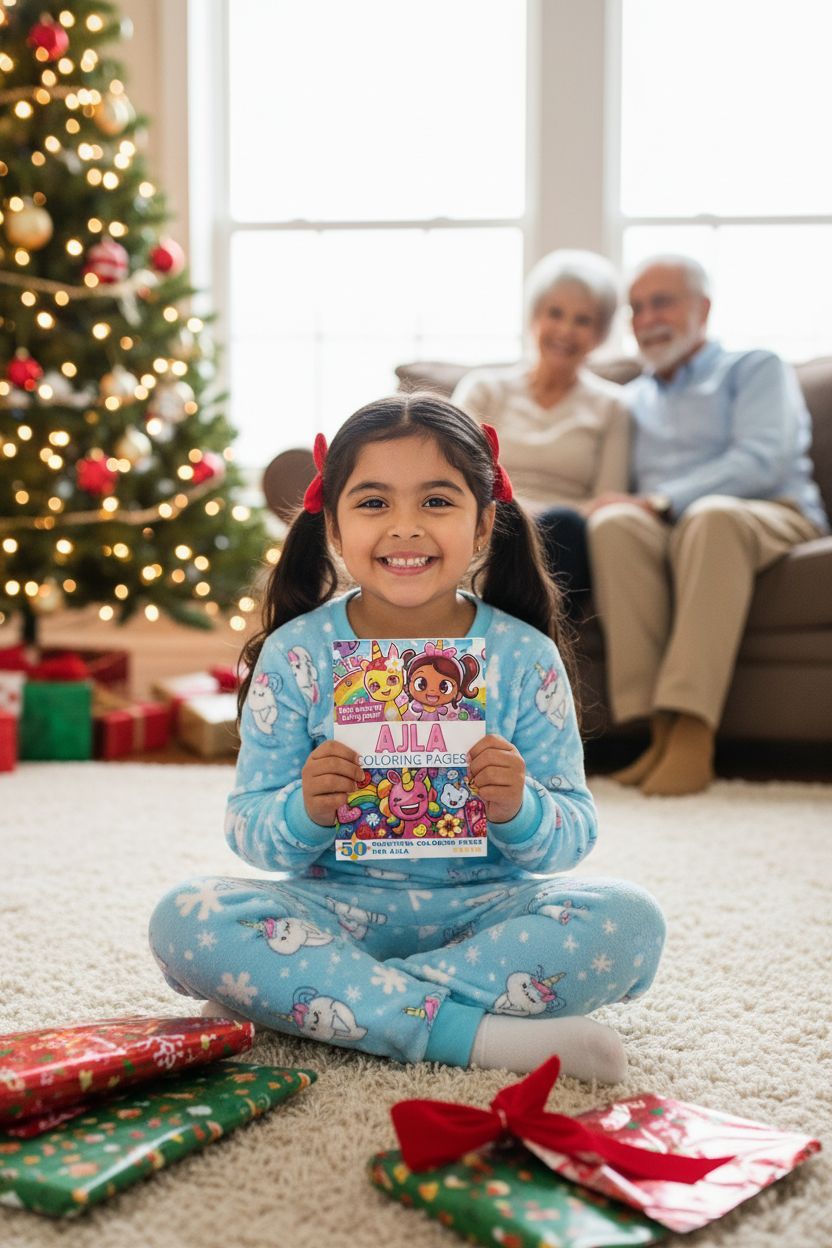 Ajla Christmas coloring pages gift