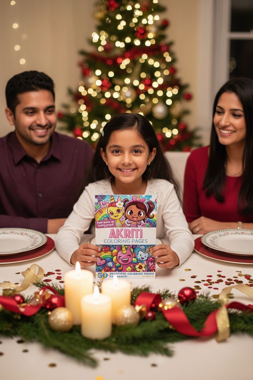 Akriti Christmas coloring pages gift