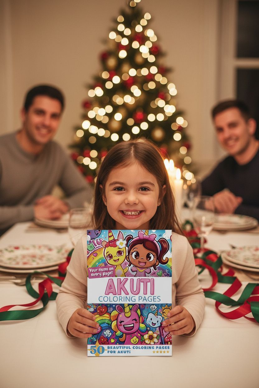 Akuti Christmas coloring pages gift
