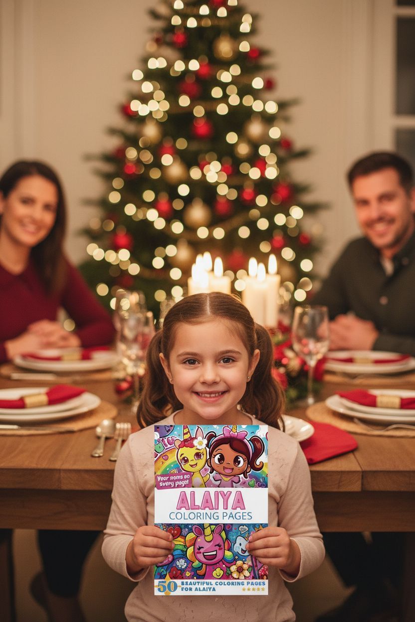 Alaiya Christmas coloring pages gift