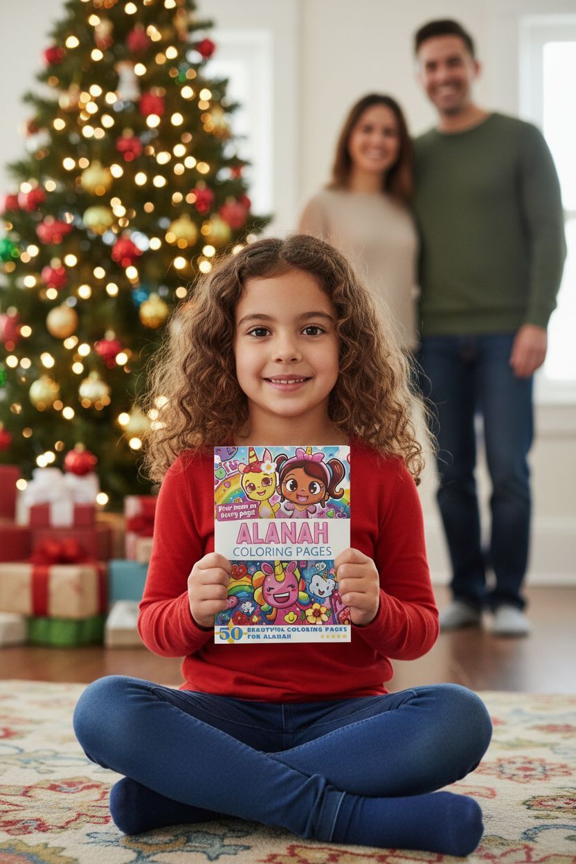 Alanah Christmas coloring pages gift