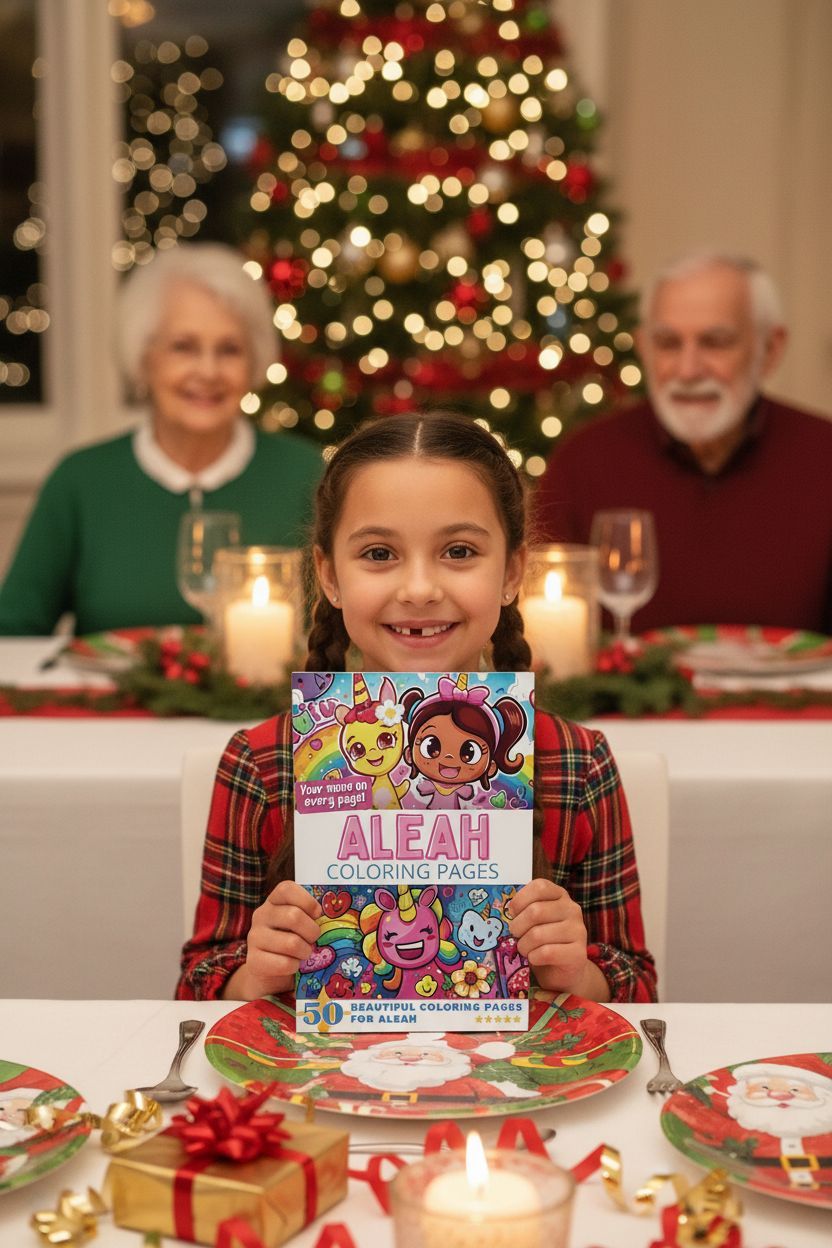 Aleah Christmas coloring pages gift
