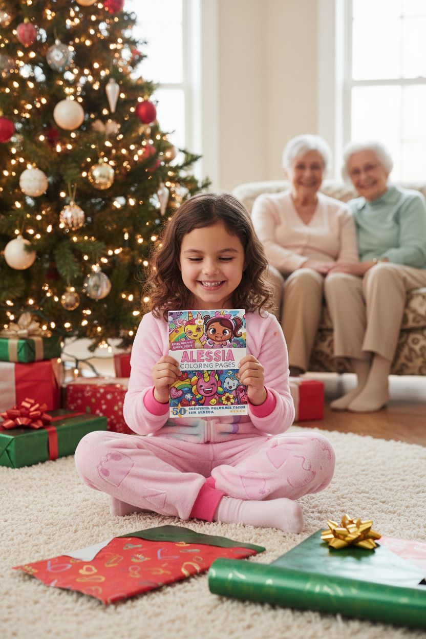 Alessia Christmas coloring pages gift