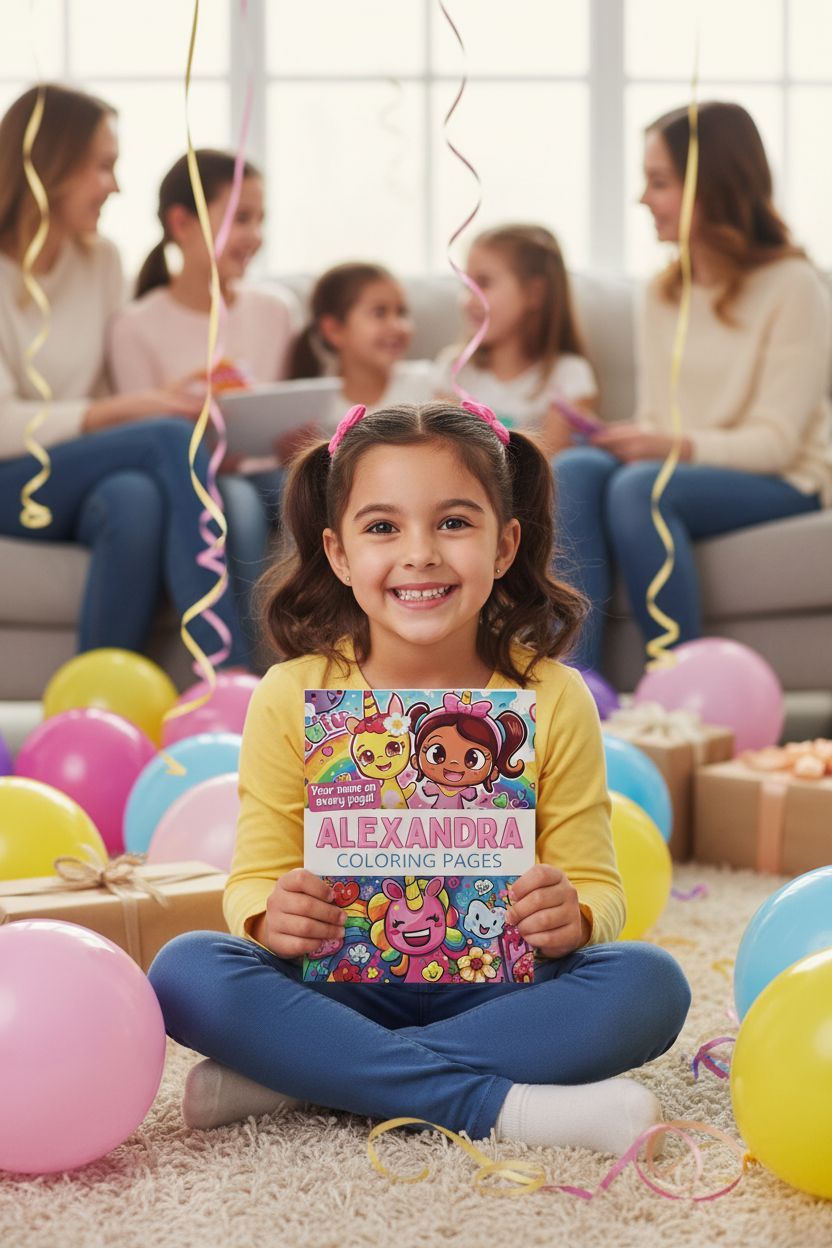 Alexandra coloring book in use