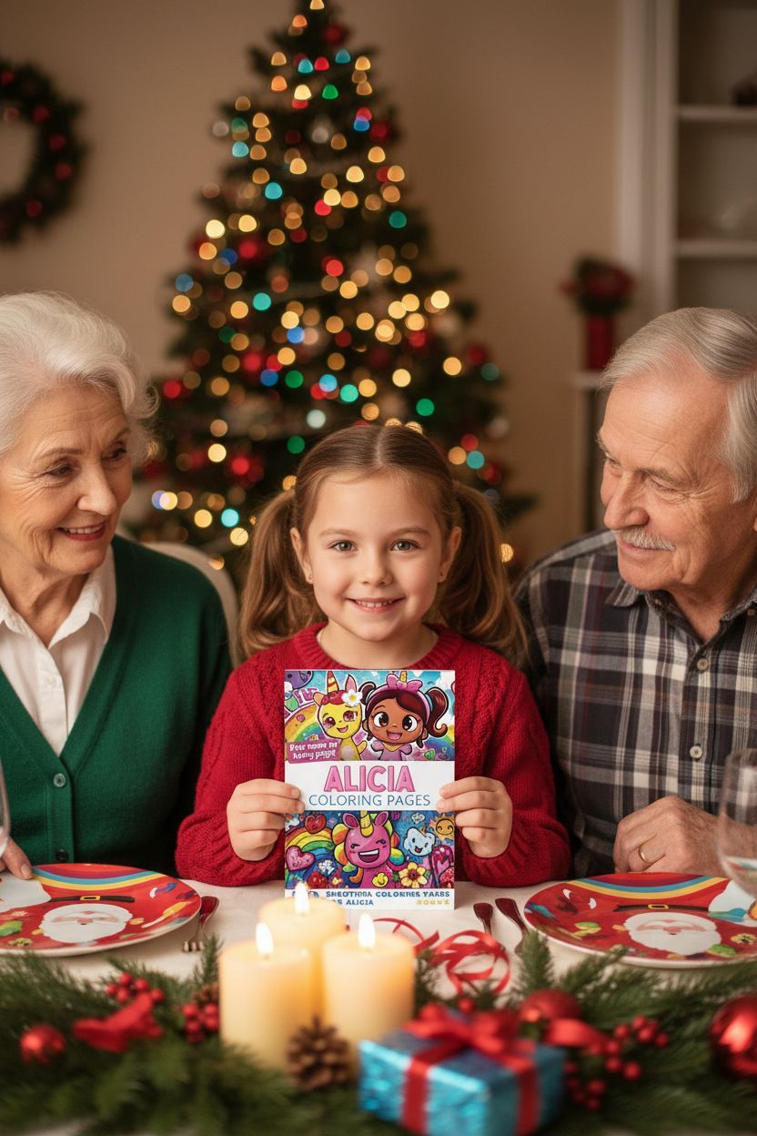 Alicia Christmas coloring pages gift