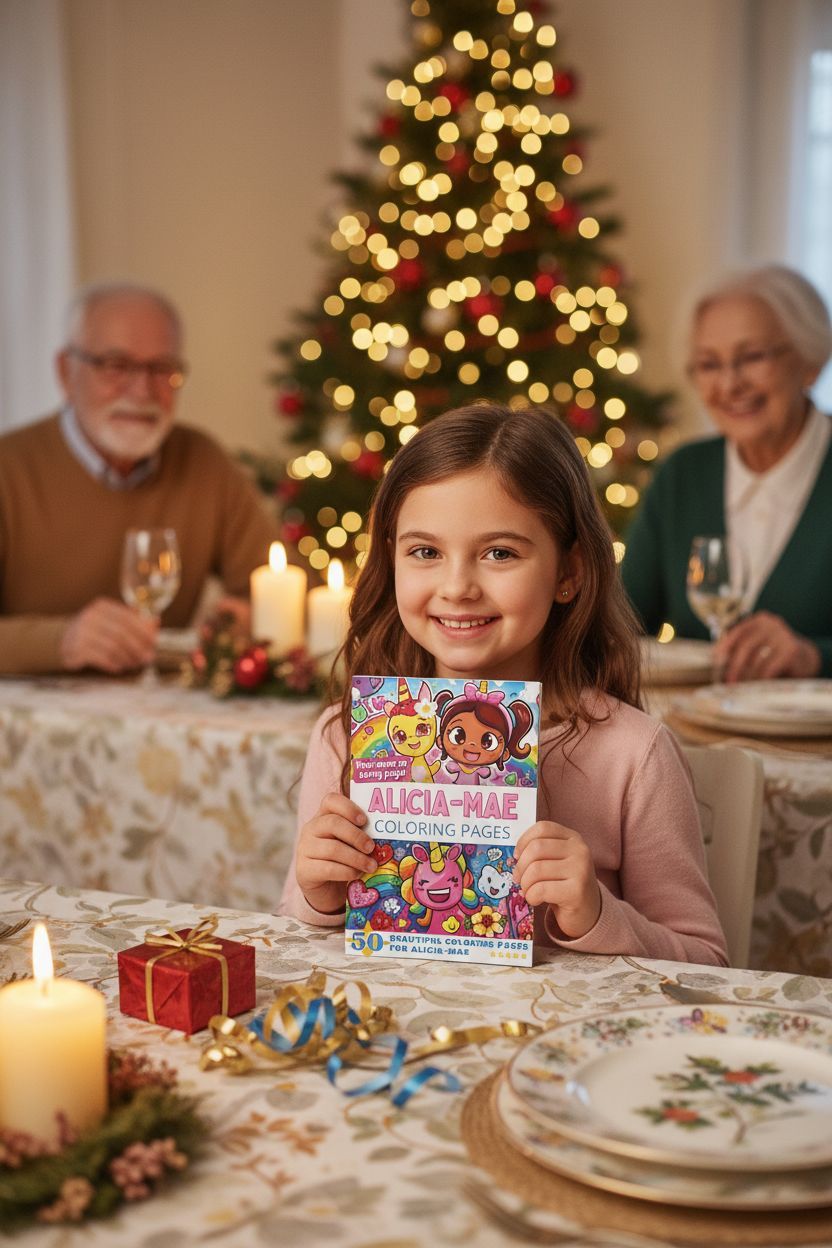 Alicia-Mae Christmas coloring pages gift