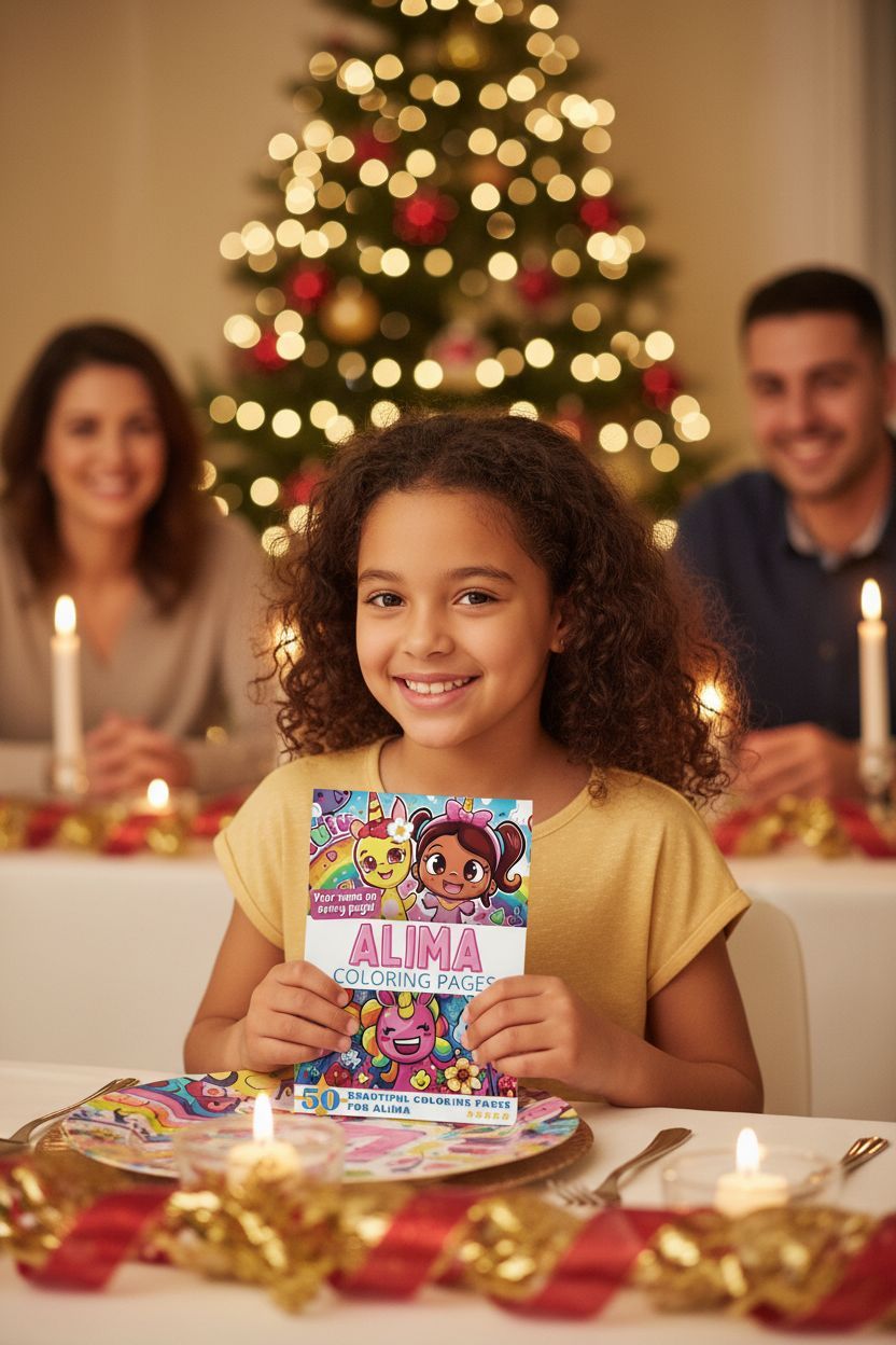 Alima Christmas coloring pages gift