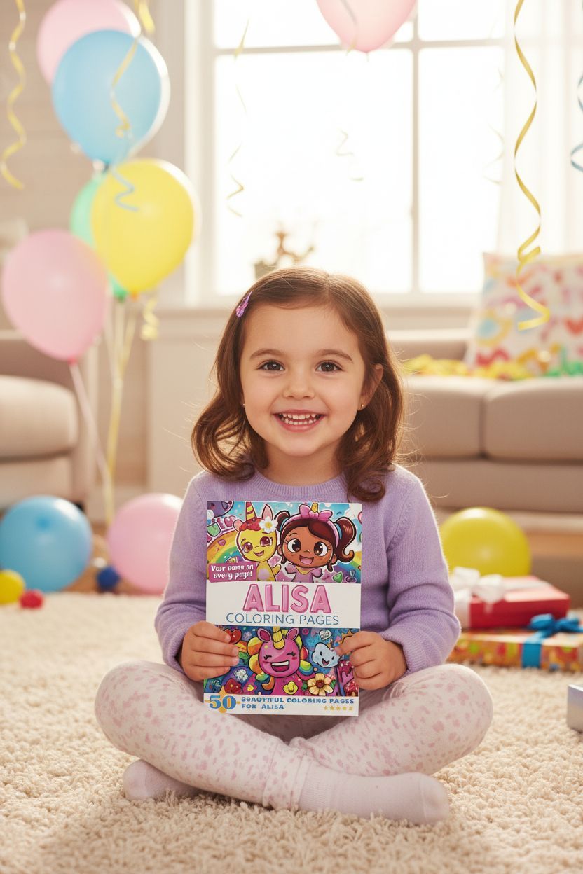 Alisa coloring book in use
