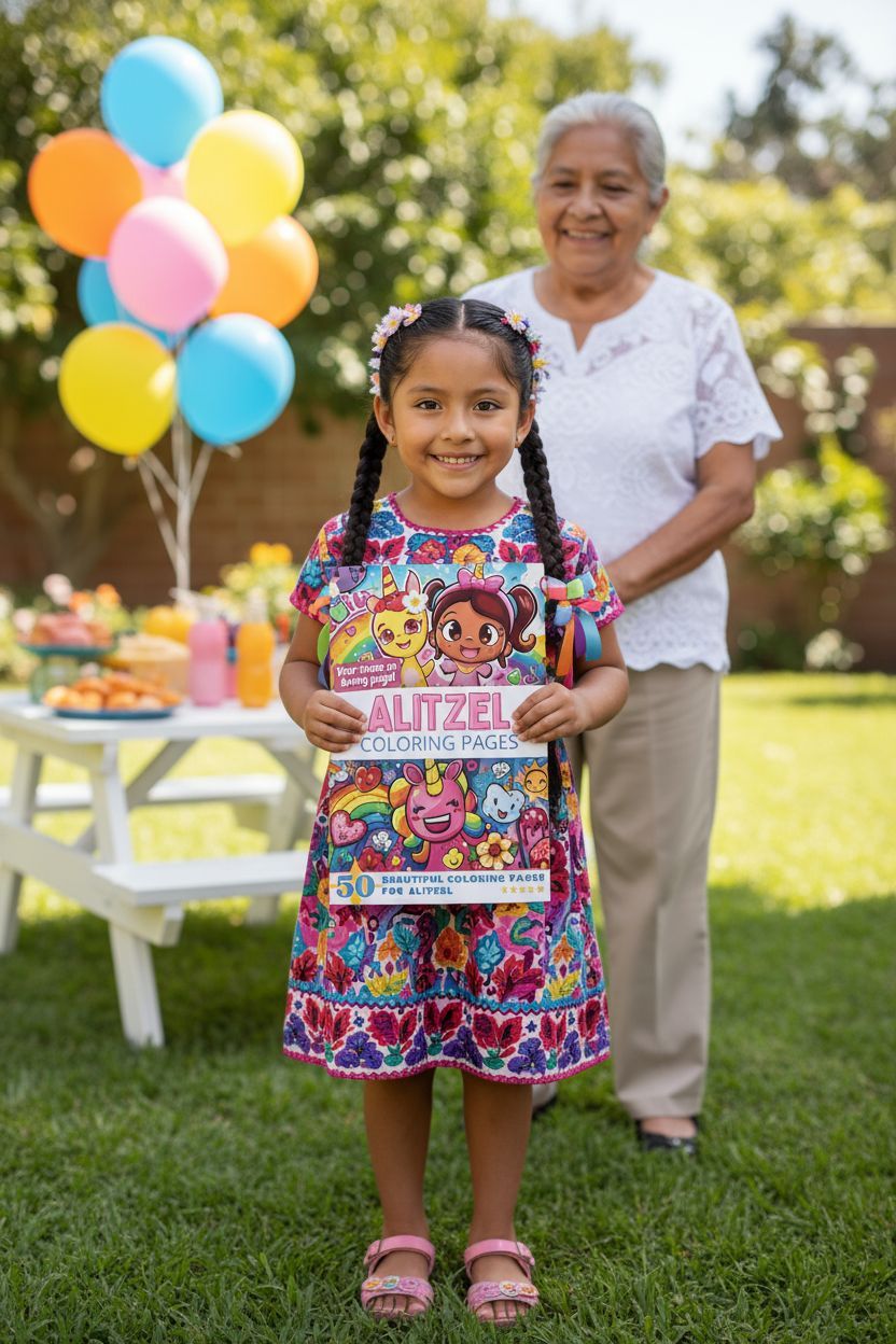 Alitzel coloring book in use